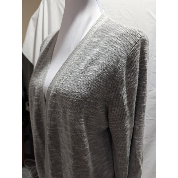 J. JILL Women's Cotton Acrylic Sweater Open Cardigan Gray Petite Size Medium PM - Picture 2 of 14